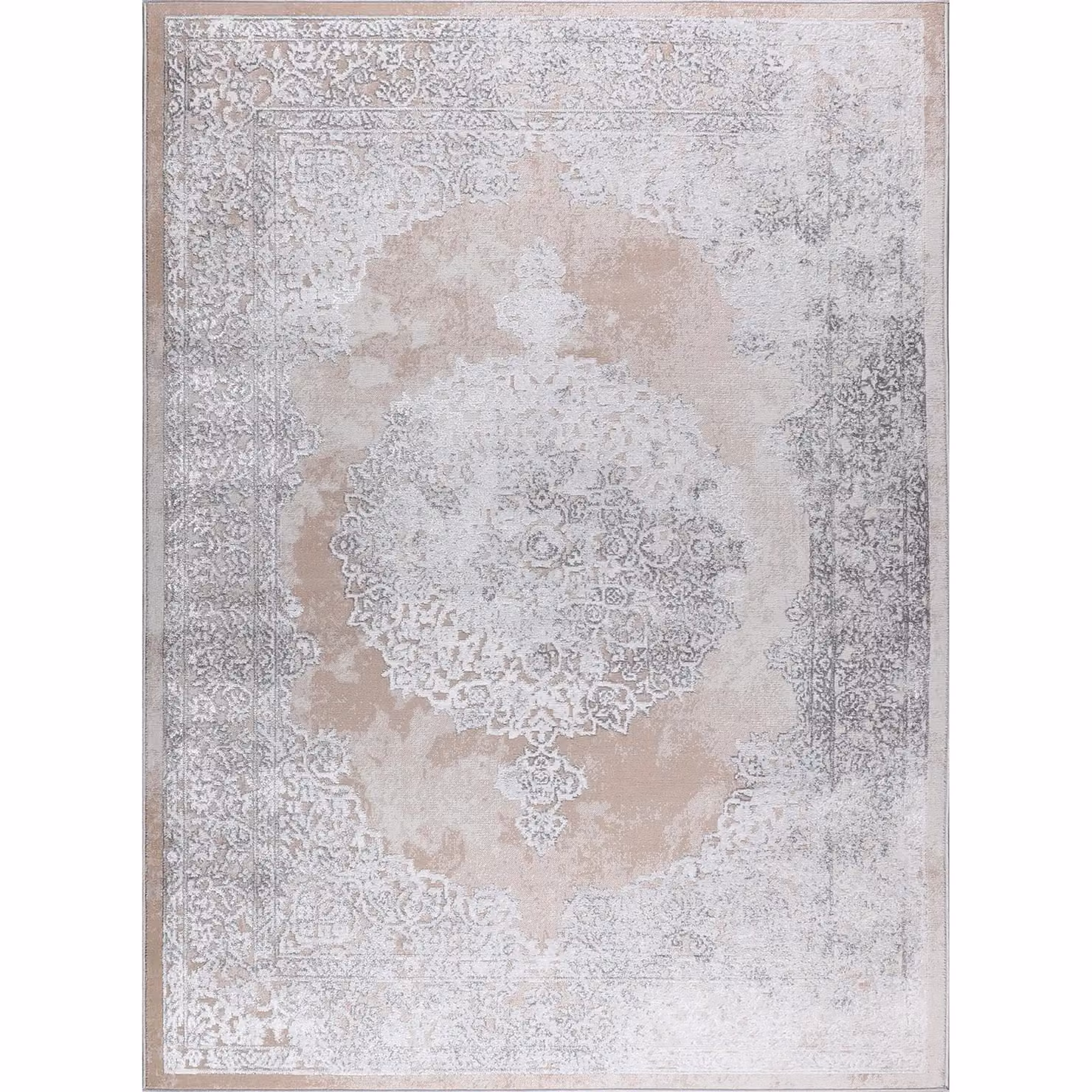 Livabliss Lustro Vintage Boho Rectangular Rug in Beige, Grey and White, W: 160 cm, D: 220 cm – 2