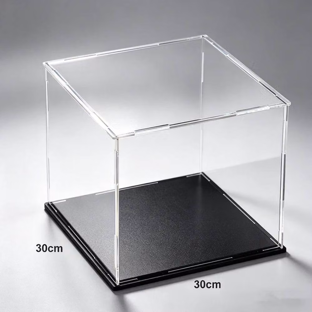 FLAVORA Acrylic Display Case with Lid, Clear, W/D/H: 30 x 30 x 30 cm – 2