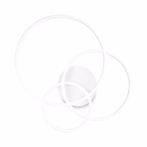 Ideal Lux Frame LED Ring Wall Light, White, Warm White 3000K