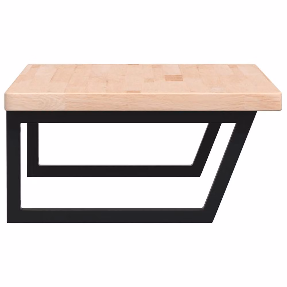 Berkfield Home Wall Mounted Basin Shelf in Light Oak and Steel – 3