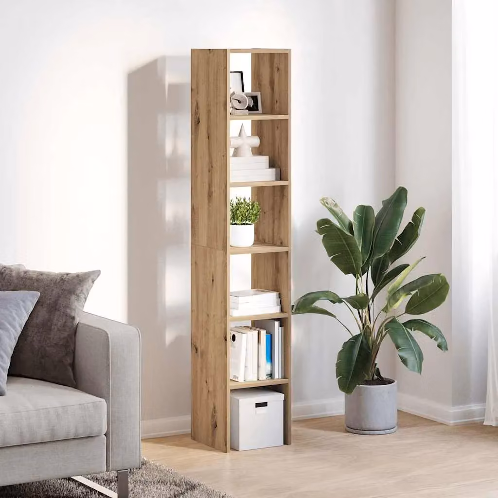 Berkfield Home Stackable Artisan Oak Bookcases, 2 Piece Set in Brown, W/D/H: 30 x 30 x 80 cm – 3