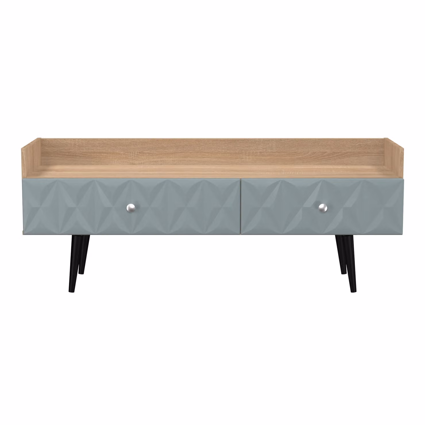 Ready Assembled 2 U Toledo 2 Drawer Coffee TV Unit in Duck Egg Blue – 2