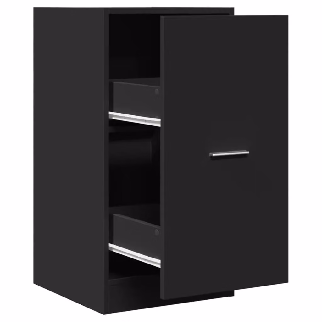 Berkfield Home Apothecary Cabinet in Black, W/D/H: 40 x 41 x 77.5 cm – 2