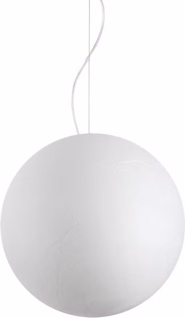 Ideal Lux Carta Indoor Globe Ceiling Pendant Lamp, White, Diameter: 50 cm
