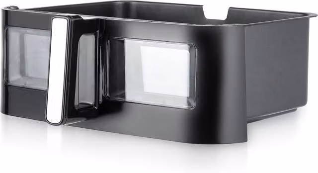 Geepas 10L Air Fryer Drawer with Removable Divider and Viewing Window in Black