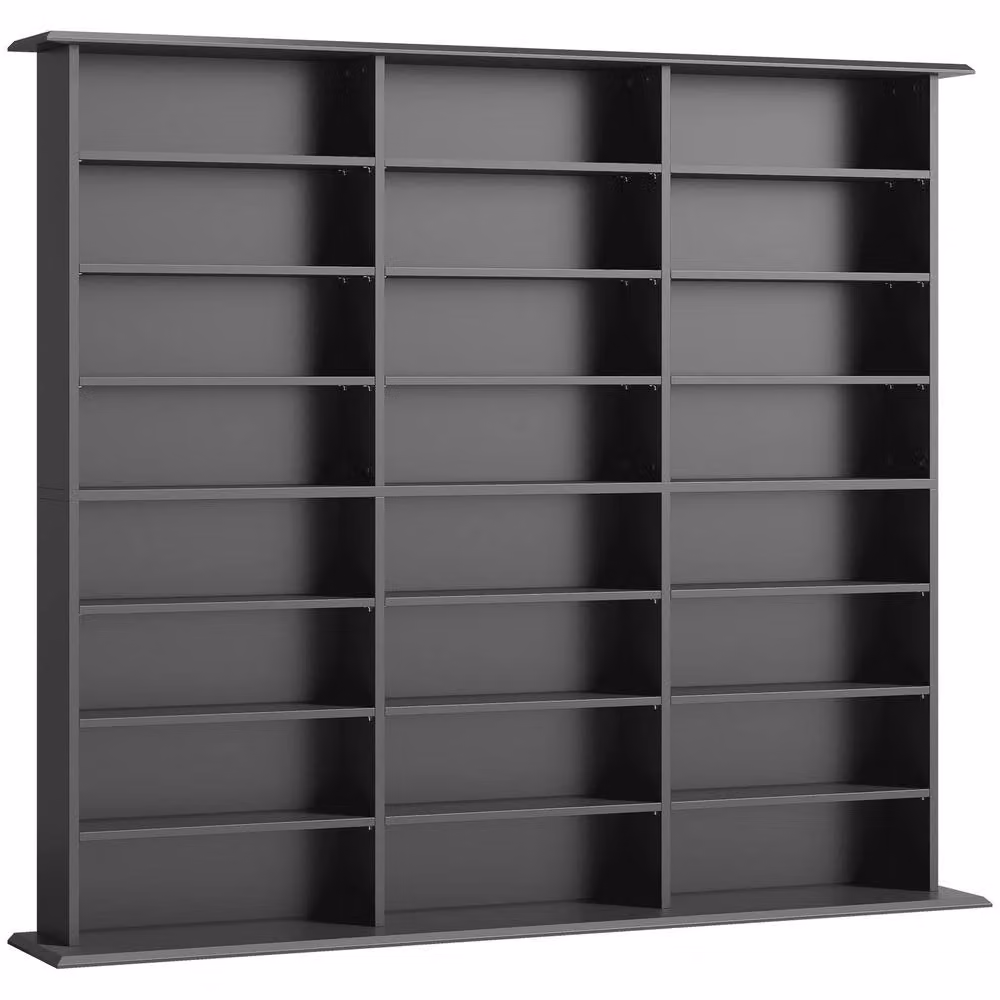 Rolipo 1032 CD 594 DVD Media Storage Unit in Black with 18 Adjustable Shelves – 9