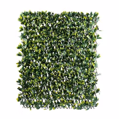 Primrose Green Artificial Laurel Extendable Rectangular Trellis Hedge Screening W: 200 cm, H: 100 cm – 4