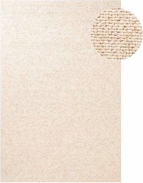 The Rugs Wolly Hand-Tufted Wool Rug in Cream, W: 160.0 cm, D: 240.0 cm