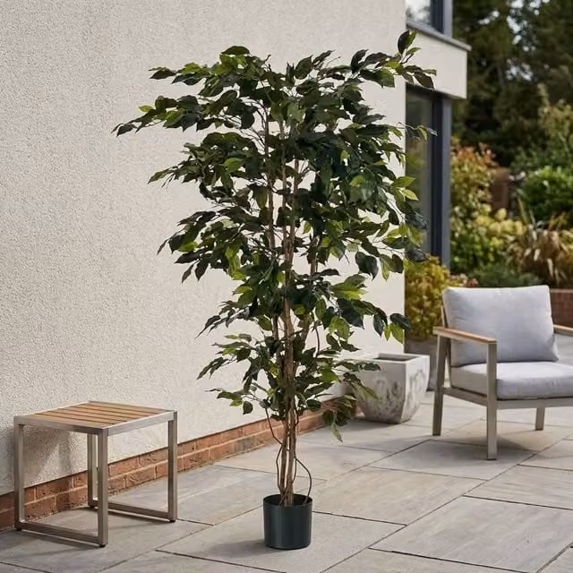 Garden Greatness Lifelike Green Ficus Potted Tree – 1