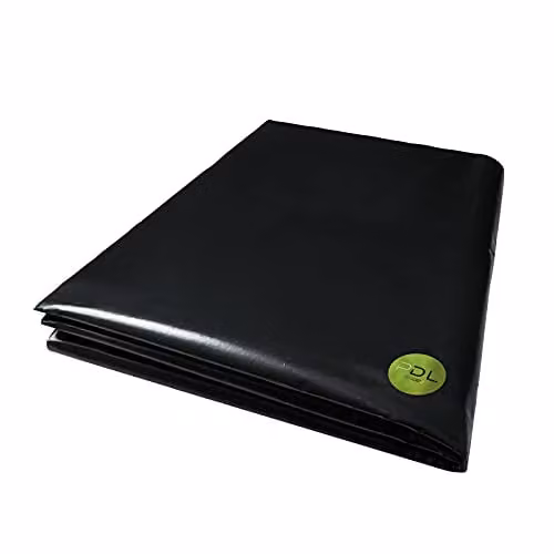 Pegdev Black Heavy Duty Polythene Plastic Sheeting, W/D/H: 4 x 1 x 0.0005 m – 4