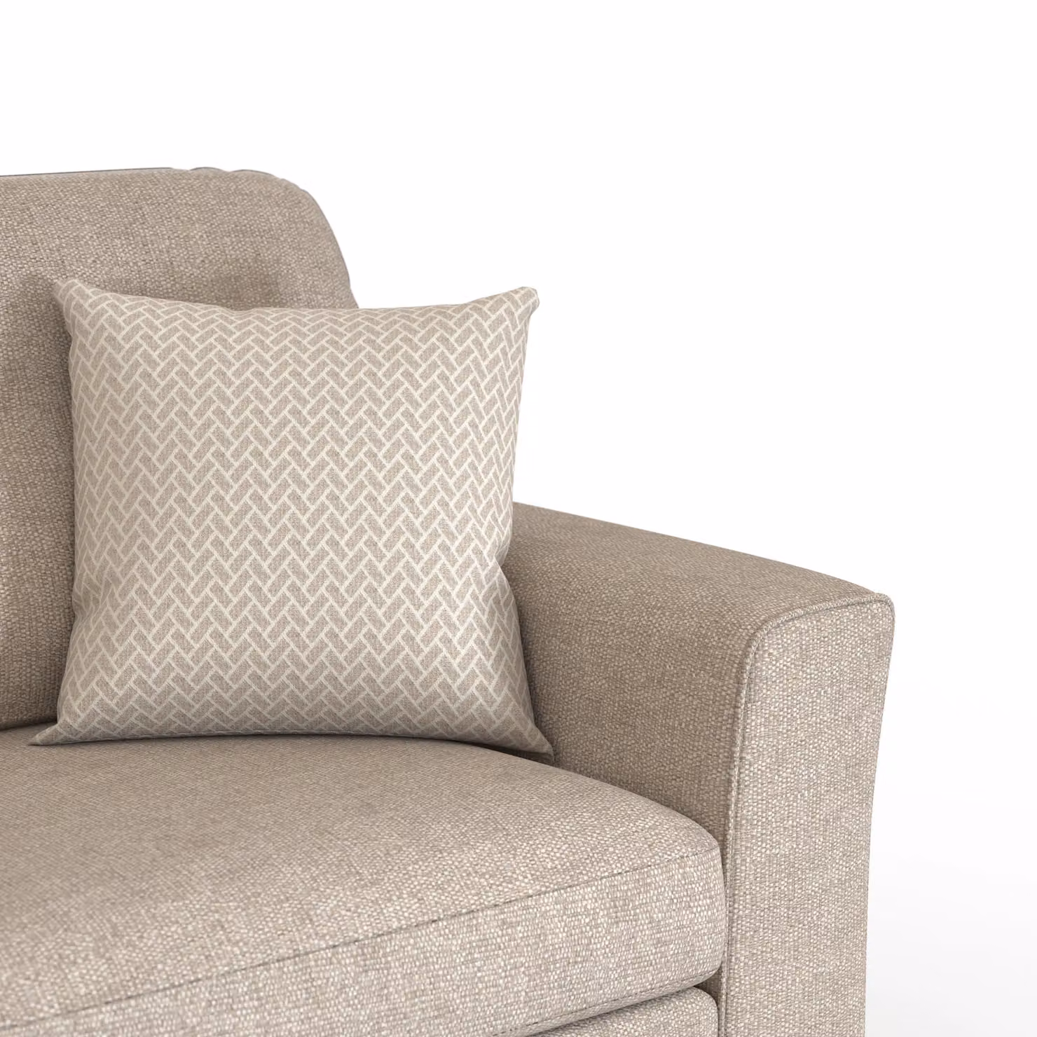 Furnishings For Less UK Hartley 3 Seater Upholstered Sofa with Full Back Tufted Cushions in Grey or Beige – 2