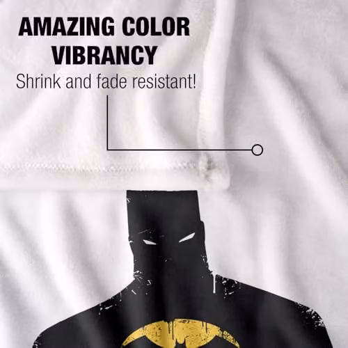 Warner Bros. Batman City Silhouette Super Soft Fleece Throw Blanket, Multicolour, W: 91.44 cm x L: 147 cm – 2
