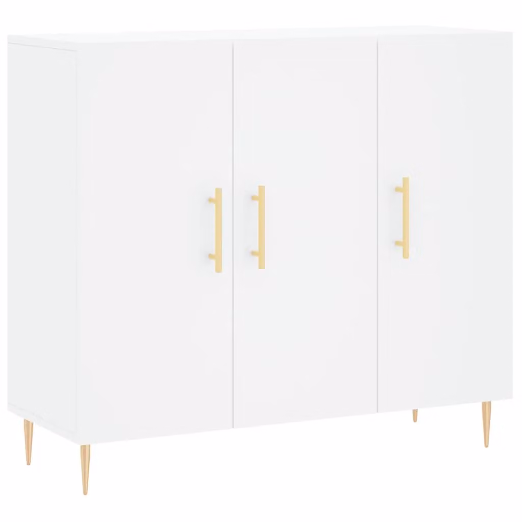 Berkfield Home Modern White Matt Sideboard, W/D/H: 90 x 34 x 80 cm – 2