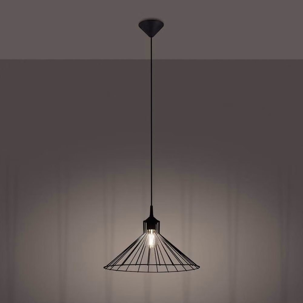 Sollux Lighting Industrial Black Metal Pendant Lamp W/D/H: 86 x 40 x 40 cm – 3