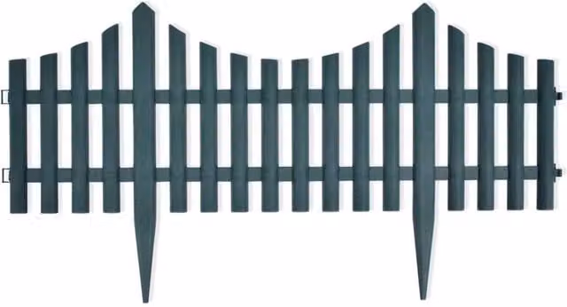 Berkfield Home 17 Piece Green Plastic Lawn Dividers, 10 m