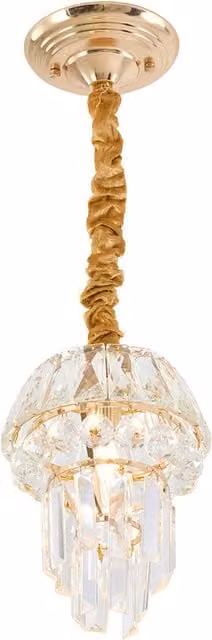 Living Star Crystal Pendant Light in Gold and Transparent