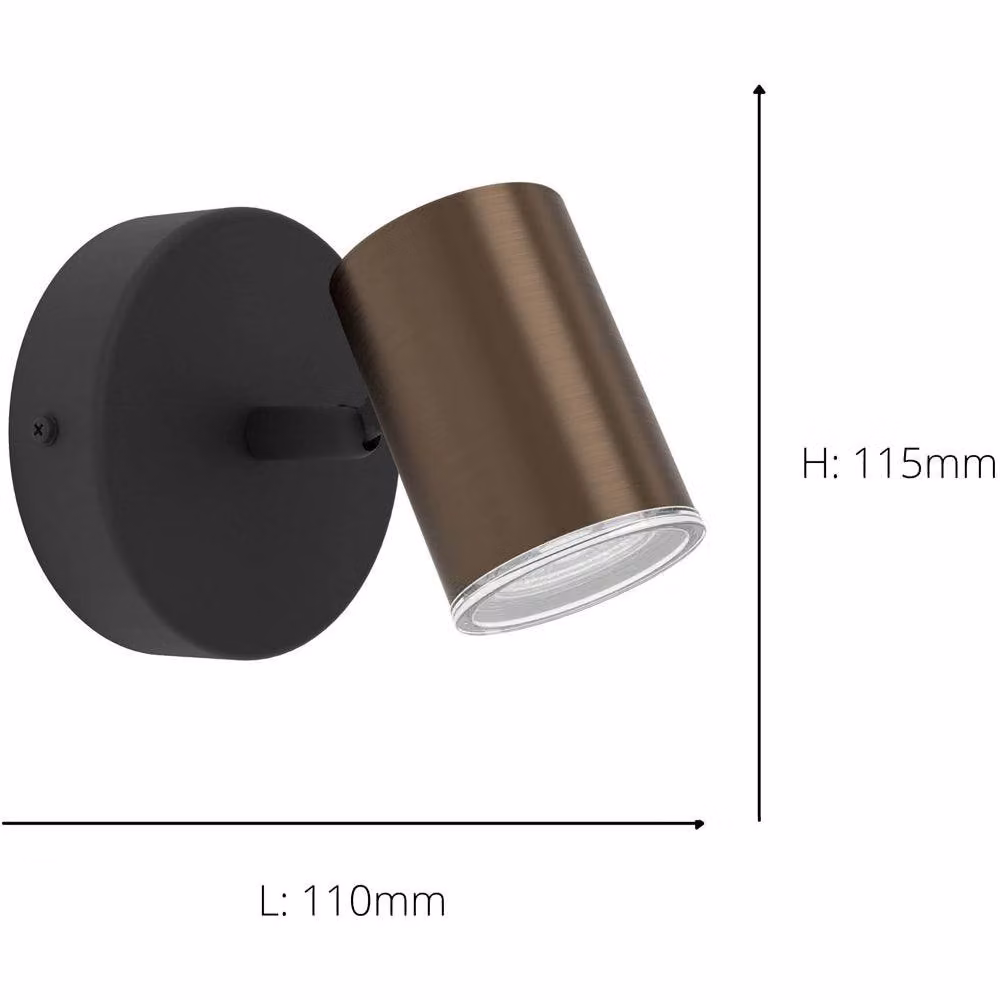Loops 2 Pack Modern LED Ceiling Spotlight in Bronze and Black for Bathroom Lighting – 4