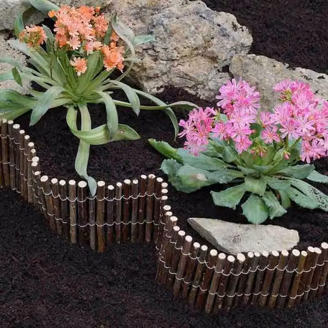 Garden Mile Rustic Brown Willow and Rattan Garden Edging