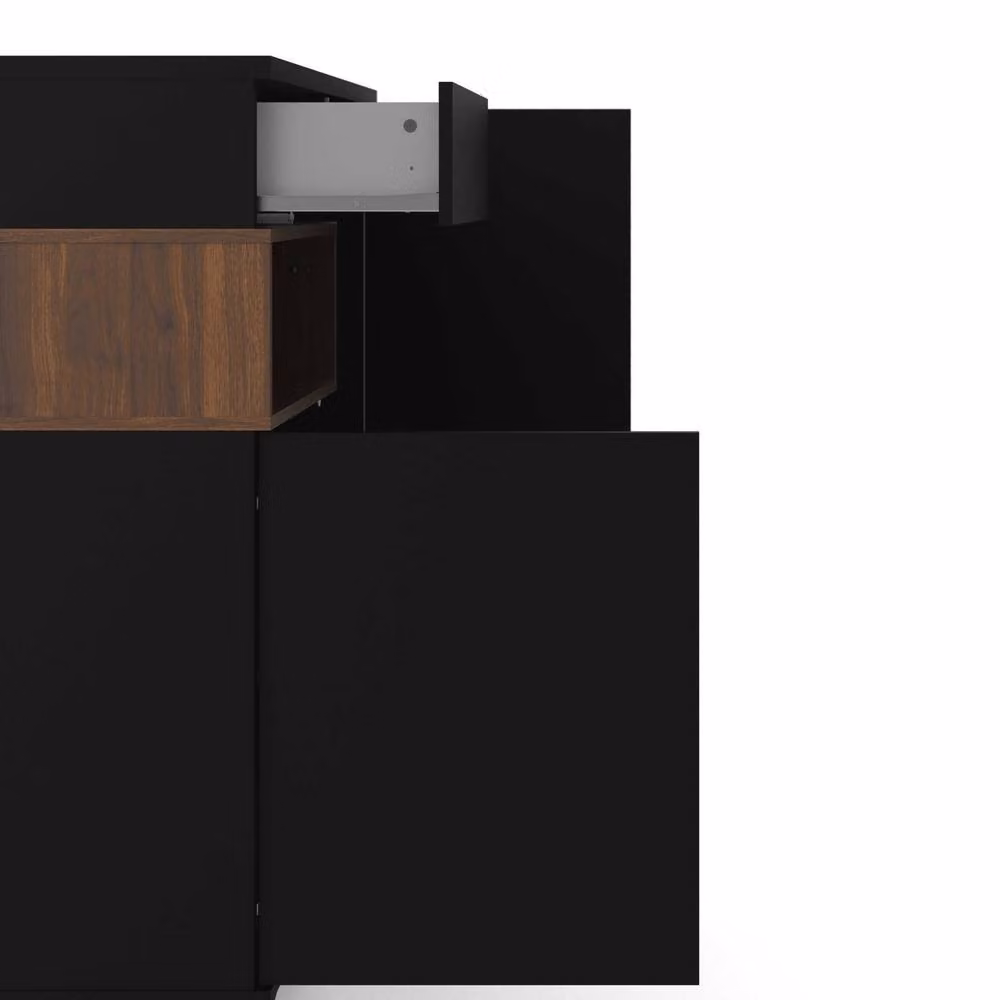 Wyld Haus Indigo Sideboard in Black and Walnut with 2 Doors and 1 Drawer – 7
