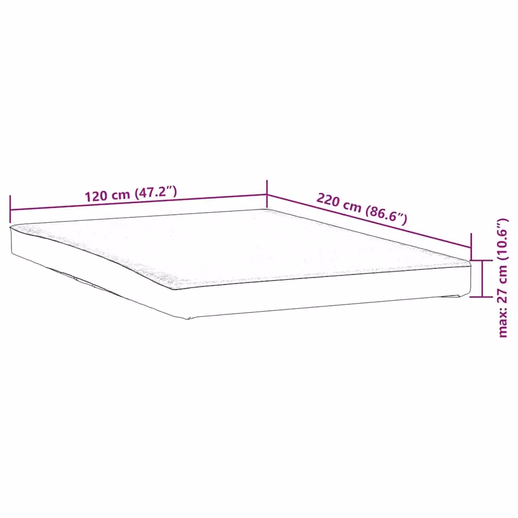 Berkfield Home Waterproof and Breathable Microfibre Mattress Protector, White, W/D/H: 120 x 220 cm – 2