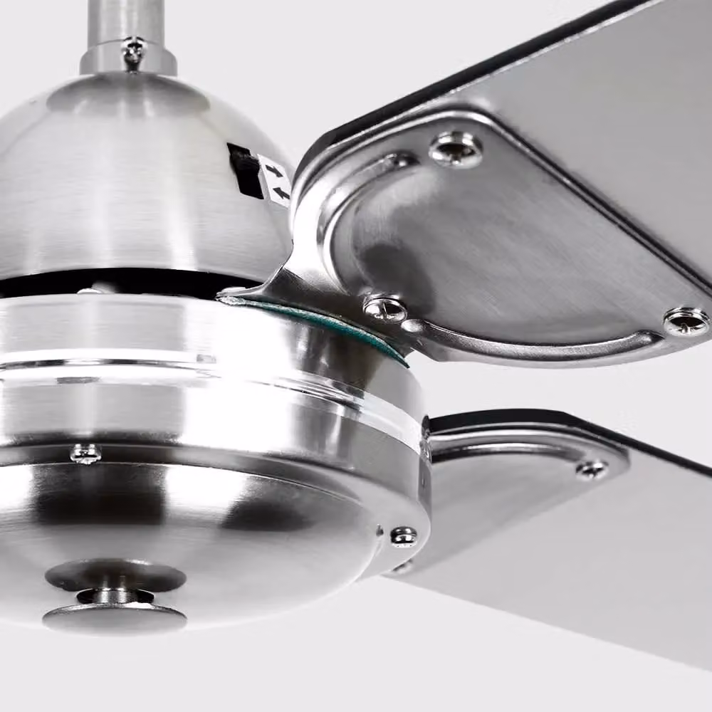 ValueLights Magnum 42 inch 4 Blade Ceiling Light Fan with Remote Control in Silver and Black Chrome – 2