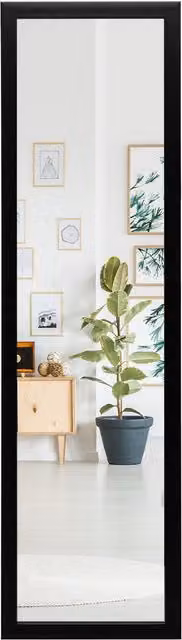 Costway Full Length Over the Door Hanging Mirror in Black