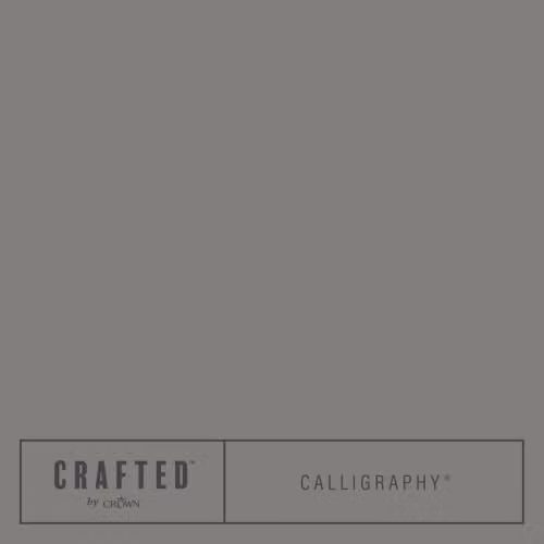 Crown Crafted Calligraphy Matt Emulsion Paint Tester Sample, White and Grey, 125ml – 3