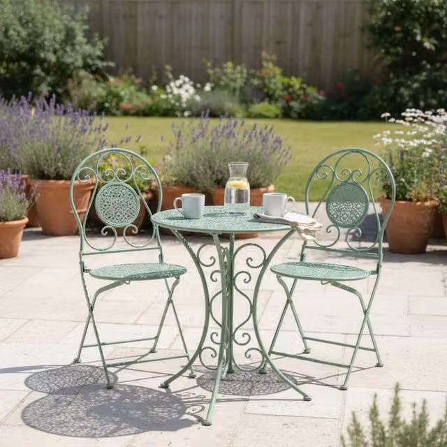 Madison & Mayfair Green Metal Bistro Set