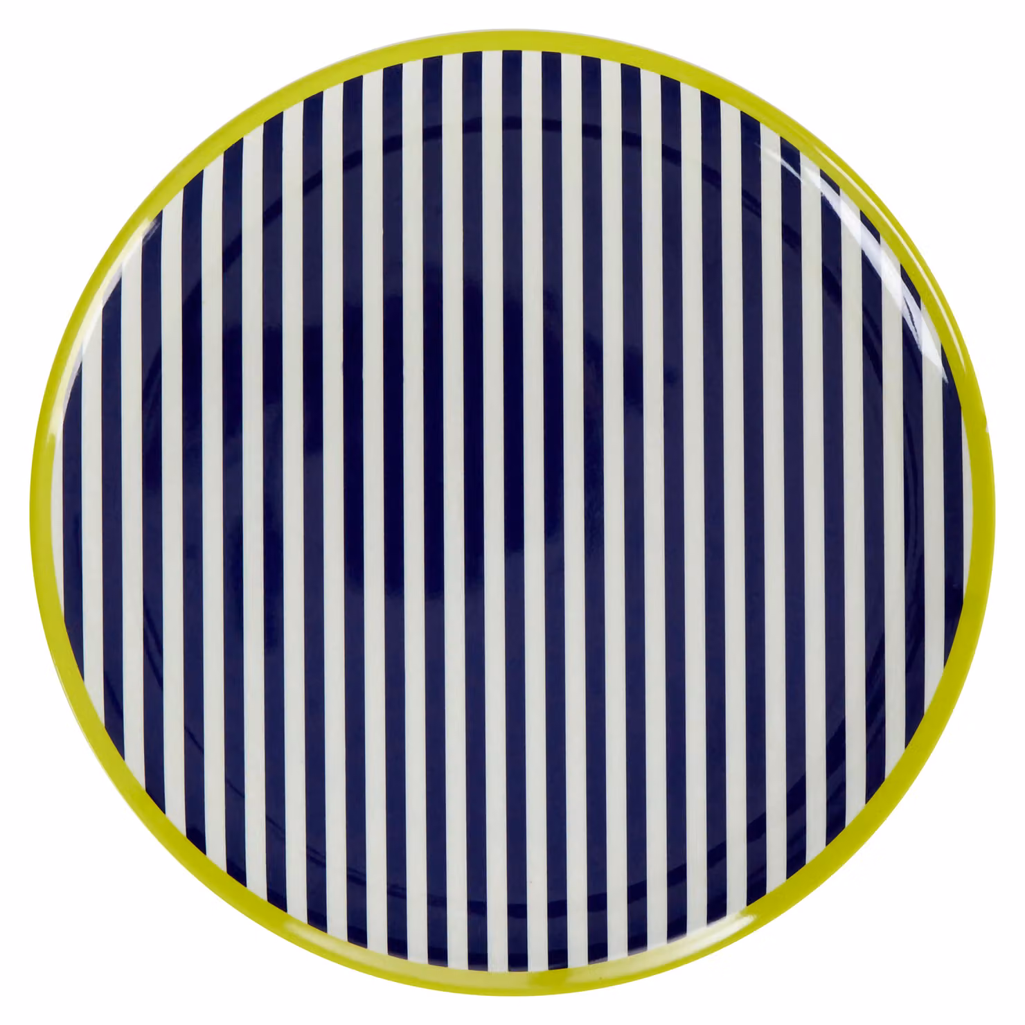 Orsina Melamine Striped Dinner Plate in Blue, White and Green – 2