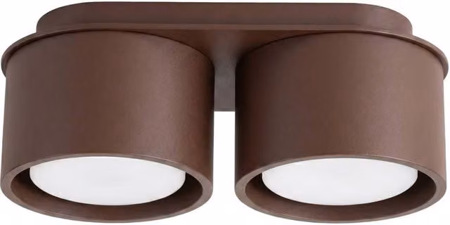 Sollux Lighting minimalist round ceiling lamp in brown, W/D/H: 21 x 21 x 10 cm