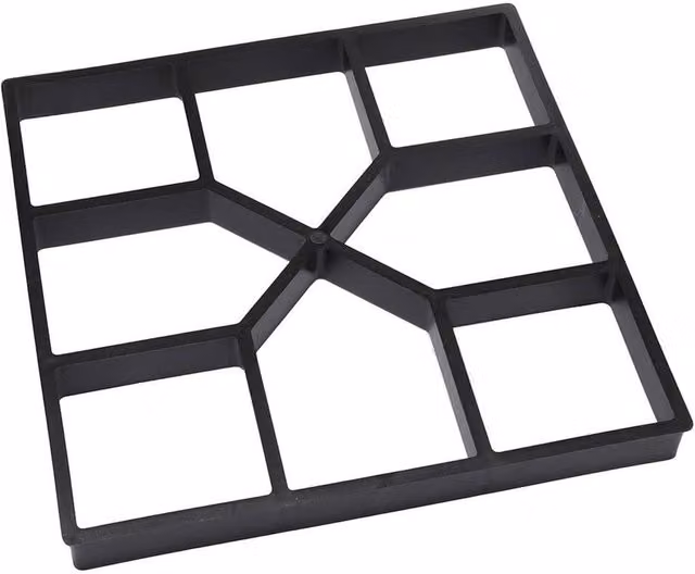 FLAVORA DIY Concrete Path Paving Mold in Black, W: 520 mm, L: 10000 mm – 1