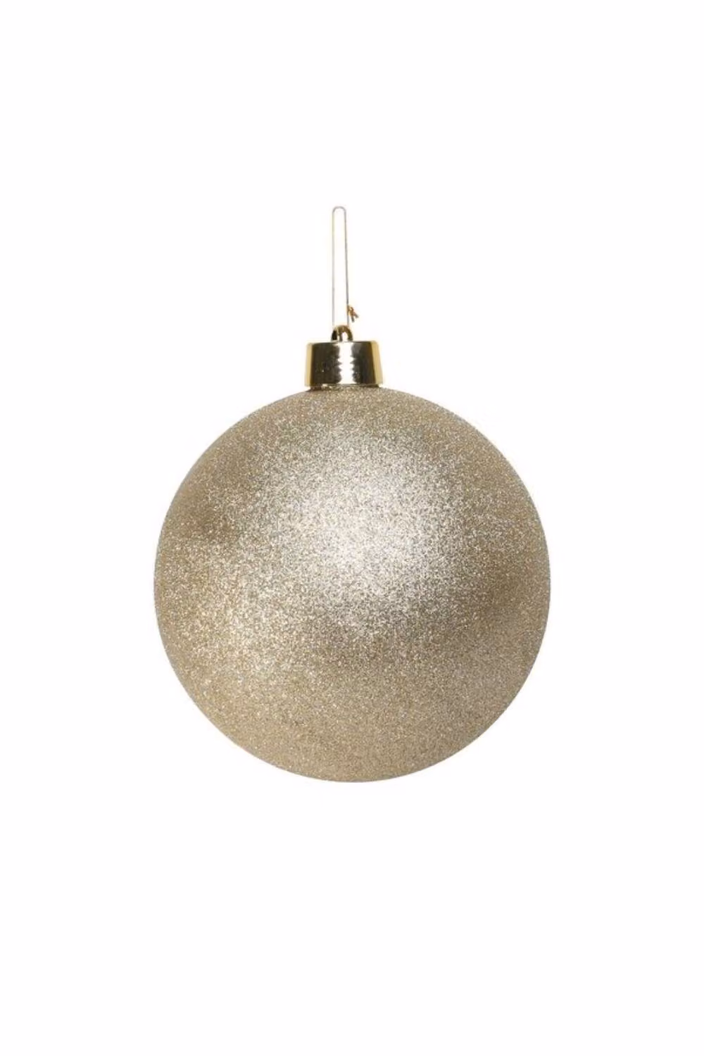 KDMD Light Sand Champagne Glitter Shatterproof Christmas Bauble, Diameter: 25 cm – 2