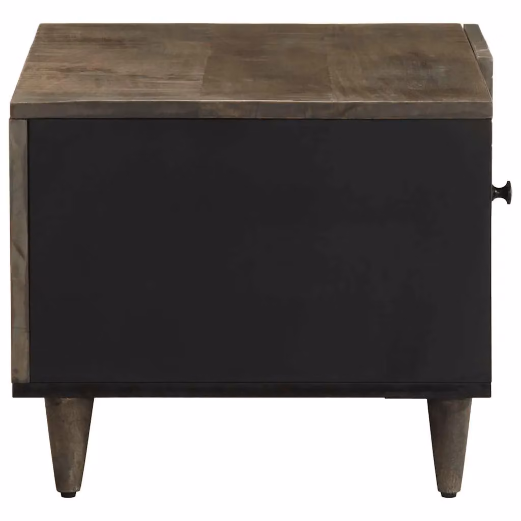 Berkfield Home Mango Wood Coffee Table in Light Grey, W: 80 cm, D: 50 cm, H: 40 cm – 3