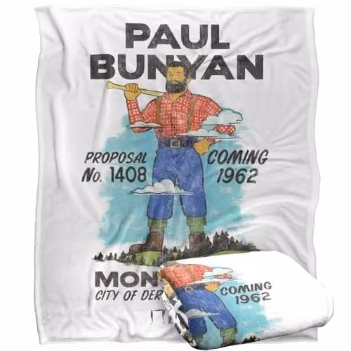 Warner Bros. Welcome To Derry Paul Bunyan Monument Silky Touch Super Soft Fleece Throw Blanket, Multicolour, W: 127 cm x D: 152.4 cm