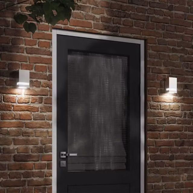 Berkfield Home Modern Silver Stainless Steel Outdoor Wall Light