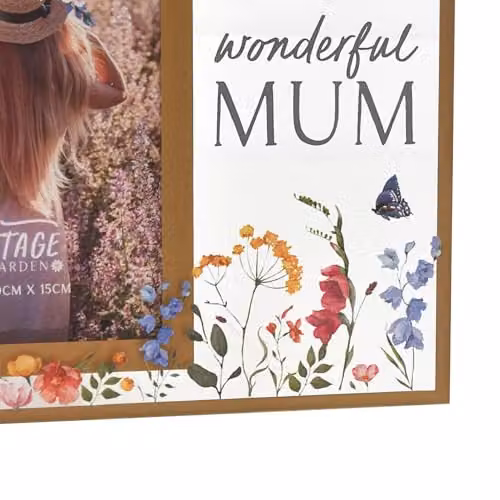 Widdop and Co The Cottage Garden Floral Glass Picture Frame, Gold, W/H: 10 x 15 cm – 3