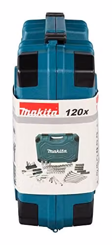 Makita 120 Piece Stainless Steel Maintenance Set with Bits, Wrenches, Sockets, Allen Keys and Screwdrivers in Blue and Black – 3