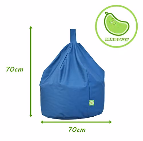BeanLazy Large Cotton Bean Bag in French Blue with Removable Cover – 2