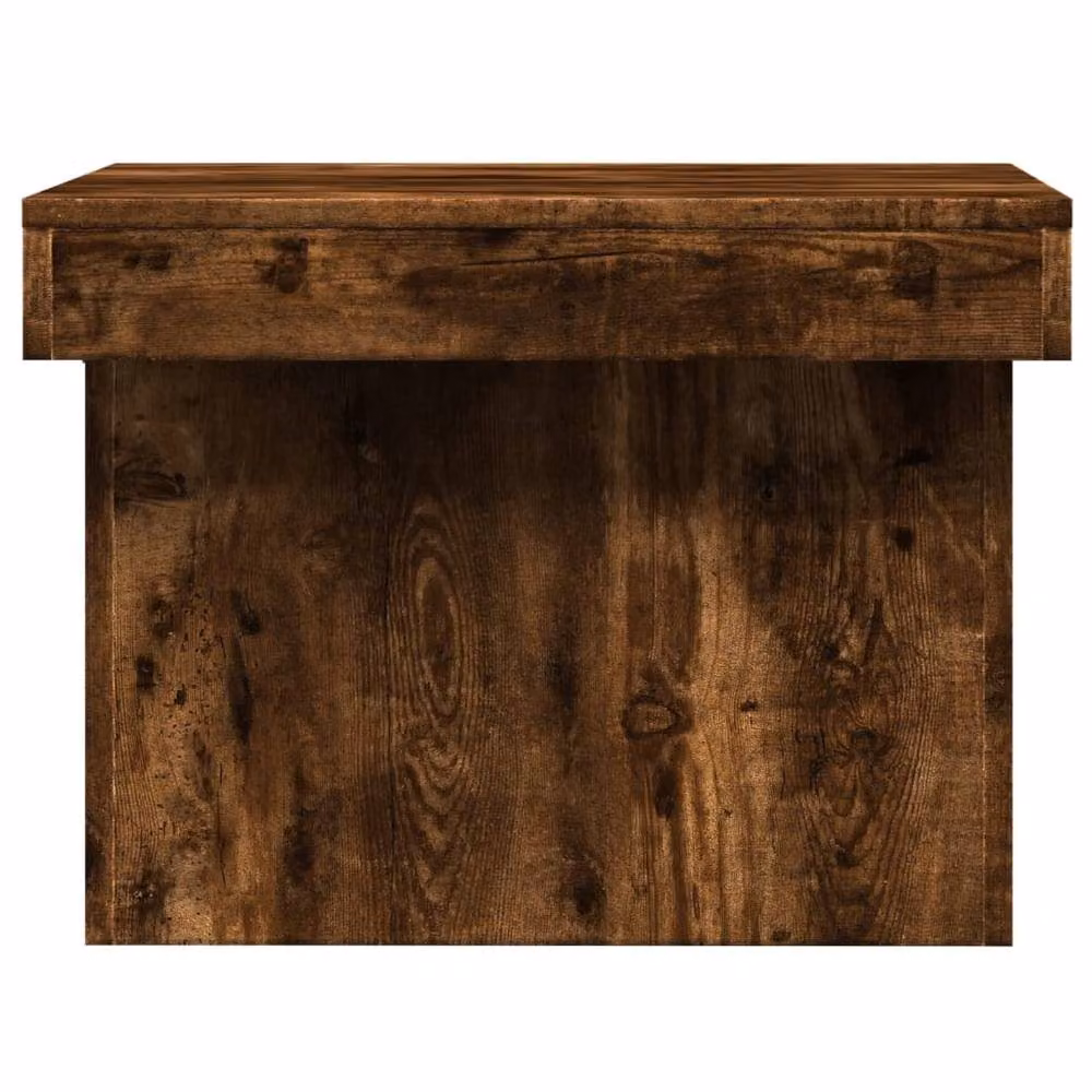 Berkfield Home Smoked Oak Coffee Table in Brown, W/D/H: 80 x 55 x 40 cm – 4