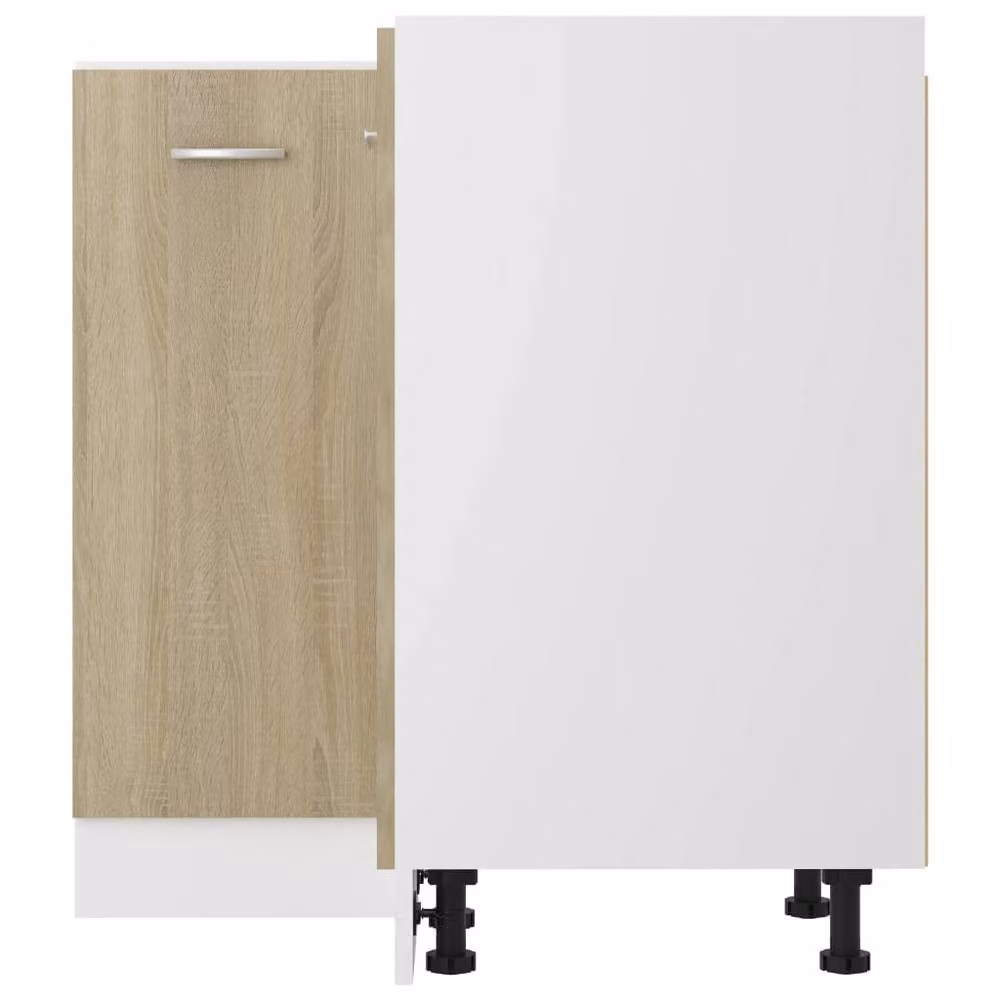 Berkfield Home Modern Sonoma Oak Corner Kitchen Bottom Cabinet with Hinged Doors, W/D/H: 75.5 x 75.5 x 80.5 cm – 2