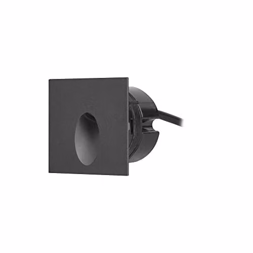 Netlighting Icon Square LED Outdoor Recessed Wall Lamp, Black, Warm White 3000K, IP65 – 1