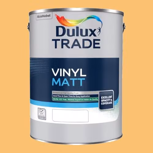Dulux Trade Vinyl Matt Californian Days Yellow Multicolour Dispersion Paint, 5 l
