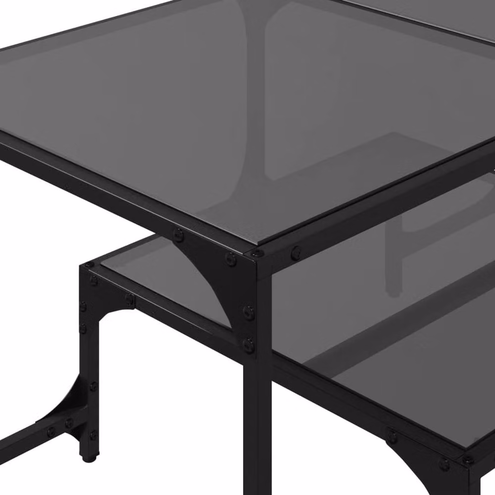 Berkfield Home Modern Rectangular Coffee Table with Black Glossy Glass Top and Metal Base, W: 98.5 cm, D: 50 cm, H: 45 cm – 4
