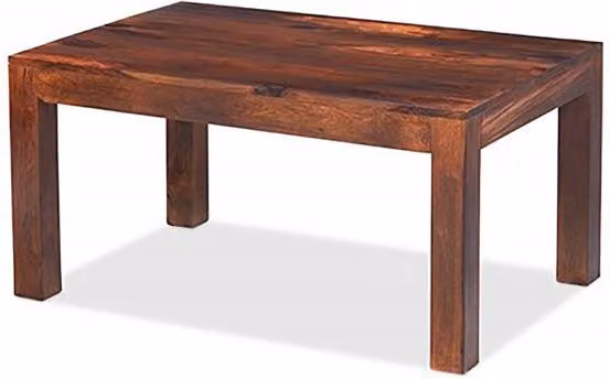 Archers Santa Clara Rectangular Acacia and Sheesham Wood Coffee Table in Brown and Silver
