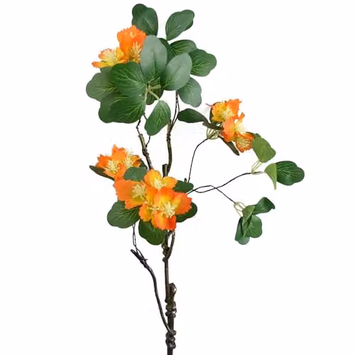 Orange Leaf Design Artificial Floral Tabletop Arrangement