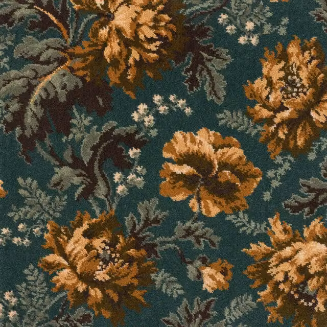 House of Hackney OPIA Floral Wool Rug in Petrol