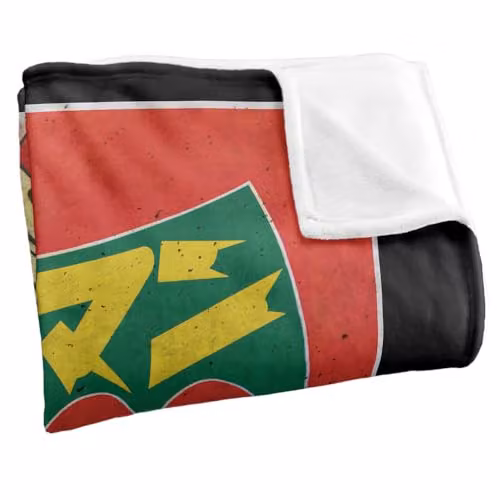 LOGOVISION Batman Robin Kanji Big Logo Super Soft Silky Touch Fleece Throw Blanket, Multicolour, W: 152 cm, D: 127 cm – 2