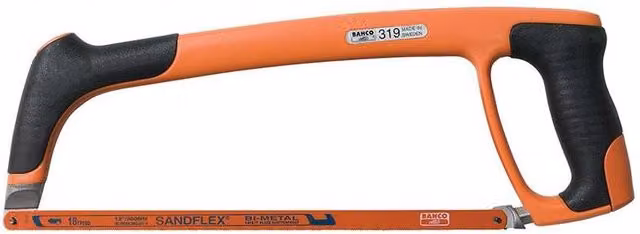 Bahco 319 Manual Hacksaw Frame in Orange Steel