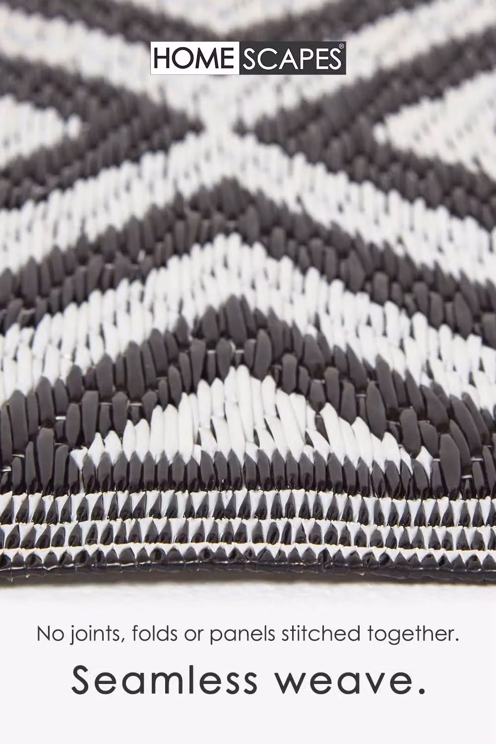 Homescapes Luxury Outdoor Geometric Rug in Black and White, W/D/H: 120 x 180 cm – 4