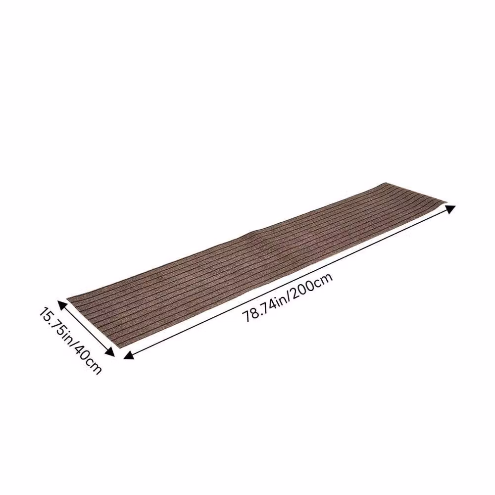 FORGEVIO Self-Adhesive Modern Home Office Floor Mat in Black and Brown, W: 40 cm x L: 200 cm – 2